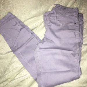 Forever 21 purple skinny jeans
